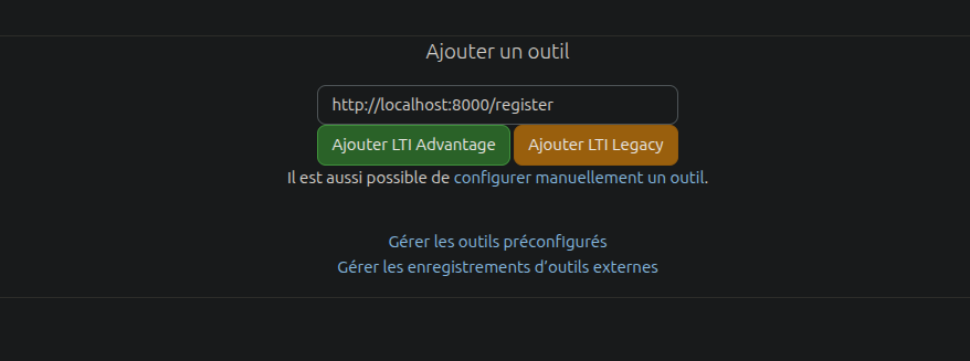 Initiation de la Dynamic Registration dans Moodle